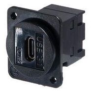 USB ADAPTOR, 3.1 C RCPT-RCPT, FLANGE