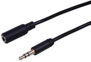 3.5MM STEREO PLUG TO SKT EXT 0.5M BLACK