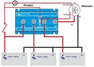 Diode Isolator with alternator energize input and compensation diode Argodiode 80-2AC 2 batteries 80A, Victron energy