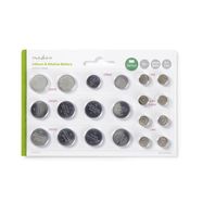 Lithium / Alkaline Button Cell Battery Multi Pack | 1.5 / 3 V DC | Alkaline / Lithium | CR1620 / CR2016 / CR2025 / CR2032 / LR43 / LR44 / LR54 | Number of batteries: 20 pcs | Various Devices