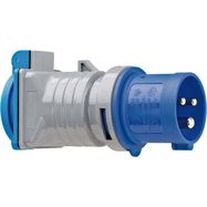 CEE adapter/caravan adapter IP44 (3-pin CEE plug: 230V/16A, socket: 230V/16A, for outdoor use, ideal for camping)