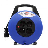 Vario Line cable reel 4-fold Black / Blue 10.0 m H05VV-F 3G1.5 TYPE E