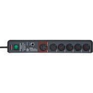 Secure-Tec, 6-way power strip with surge protection and Main-Follow function (3m cable and switch) TYPE F