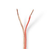 Speaker Cable | 2 x 2.50 mm² | Copper | 25.0 m | Round | PVC | Transparent | Reel