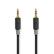 Stereo Audio Cable | 3.5 mm Male | 3.5 mm Male | Gold Plated | 0.50 m | Round | Anthracite | Box