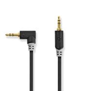 Stereo Audio Cable | 3.5 mm Male | 3.5 mm Male | Gold Plated | 0.50 m | Round | Anthracite | Box