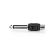 Mono Audio Adapter | 6.35 mm Male | RCA Female | Nickel Plated | Straight | ABS | Black | 1 pcs | Box