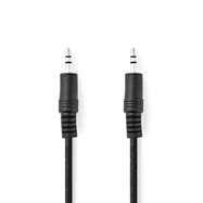 Stereo Audio Cable | 3.5 mm Male | 3.5 mm Male | Nickel Plated | 0.50 m | Round | Black | Tag