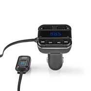 Car FM Transmitter | Fixed | Hands free calling | 0.8 " | LED Screen | Bluetooth® | 5.0 V DC / 1.0 A / 5.0 V DC / 2.4 A | Google Assistant / Siri | Black / Grey