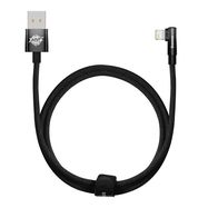 Cable USB A Plug - IP Lightning Plug 90° Angled 1.0m 20W 2.4A, Black MVP Elbow BASEUS