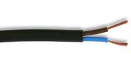 FLEX CABLE, 2CORE, BLACK, 0.5MM2, 50M