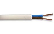 FLEX CABLE, 2CORE, WHITE, 0.5MM2, 50M