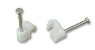 CABLE CLIP ROUND WHITE 6.00MM 100/BOX