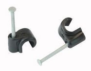 CABLE CLIP ROUND BLACK 7.00MM 100/BOX