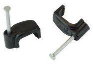 CABLE CLIP, POLYPROPYLENE, 4MM, BLACK