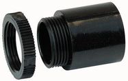 ROUND CONDUIT MALE ADAPTOR 25MM BLK