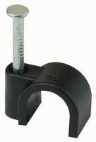 CABLE CLIP, POLYETHYLENE, 8MM, BLACK