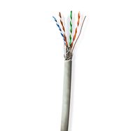 Network Cable Roll | CAT6 | Solid | S/FTP | CCA | 100.0 m | Indoor | Round | PVC | Grey | Pull Box