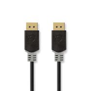 DisplayPort Cable | DisplayPort Male | DisplayPort Male | 4K@60Hz | Gold Plated | 2.00 m | Round | PVC | Anthracite / Grey | Box