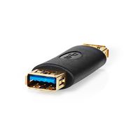 USB-A Adapter | USB 3.2 Gen 1 | USB-A Female | USB-A Female | 5 Gbps | Round | Gold Plated | Anthracite | Box