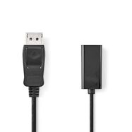 DisplayPort Cable | DisplayPort Male | HDMI™ Output | 4K@30Hz | Nickel Plated | 0.20 m | Round | PVC | Black | Box