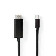 Mini DisplayPort Cable | DisplayPort 1.4 | Mini DisplayPort Male | HDMI™ Connector | 48 Gbps | Nickel Plated | 2.00 m | Round | PVC | Black | Blister