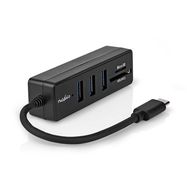 USB Hub | 1x USB-C™ | 3x USB A Female | 5 port(s) | USB 3.2 Gen 1 | USB Powered | 5 Gbps | SD & MicroSD