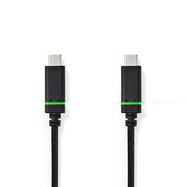 USB Cable | USB 3.2 Gen 1 | USB-C™ Male | USB-C™ Male | 60 W | 4K@60Hz | 5 Gbps | Nickel Plated | 2.00 m | Round | PVC | Black | Box