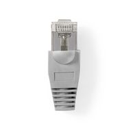 RJ45 Connector | Male | Solid UTP CAT5 | Straight | Gold Plated | 10 pcs | PVC | Grey / Transparent | Box