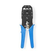 Crimp pliers | CAT5 / CAT5e / CAT6 / CAT6a / RJ10 / RJ11 / RJ45 | Cutting / Plier / Stripping | ABS / Steel | Blue