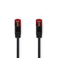 CAT6 Network Cable | RJ45 Male | RJ45 Male | U/UTP | 2.00 m | Snagless | Flat | PVC | Black | Label