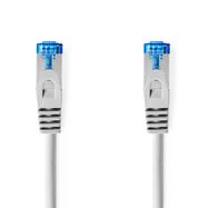 CAT6a Network Cable | S/FTP | RJ45 Male | RJ45 Male | 0.25 m | Snagless | Round | LSZH | Grey | Label