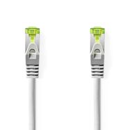 CAT7 Network Cable | S/FTP | RJ45 Male | RJ45 Male | 1.00 m | Snagless | Round | LSZH | Grey | Label
