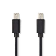 Mini DisplayPort Cable | DisplayPort 1.2 | Mini DisplayPort Male | Mini DisplayPort Male | 21.6 Gbps | Nickel Plated | 1.00 m | Round | PVC | Black | Polybag