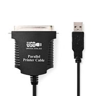 Parallel Cable | USB-A Male | Centronics 36-Pin Male | Nickel Plated | 2.00 m | Round | PVC | Envelope