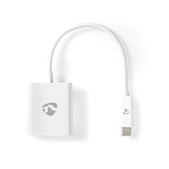 USB-C™ Adapter | USB 3.2 Gen 1 | USB-C™ Male | HDMI™ Output | 4K@30Hz | 0.20 m | Round | Nickel Plated | PVC | White | Envelope