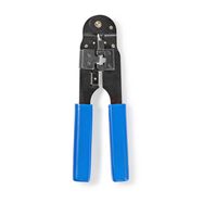 Crimp pliers | CAT5 / CAT5e / CAT6 / CAT6a / RJ45 | Cutting / Plier / Stripping | ABS / Steel | Blue