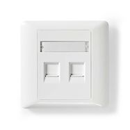 Network Keystone Face Plate | Face Plate RJ45 | 2 port(s) | ABS | White | Envelope