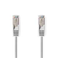 CAT6a Network Cable | SF/UTP | RJ45 Male | RJ45 Male | 7.50 m | Round | PVC | Grey | Tag