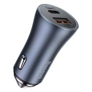 Car Quick Charger 40W 12-24V USB + USB-C QC4+ PD3.0 SCP FCP AFC, Dark Gray