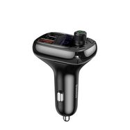 Bluetooth FM Modulator Car Quick Charger 2xUSB + USB-C, Black