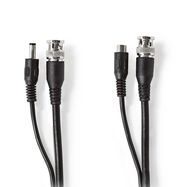 CCTV Security Cable | BNC / DC | 20.0 m | Round | PVC | Black | Gift Box