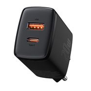 Wall Quick Charger 20W USB + USB-C QC3.0 PD3.0, Black