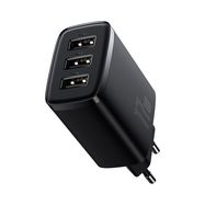 Wall Charger 17W 3xUSB 3.4A, Black