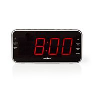 Digital Alarm Clock Radio | LED Display | 1x 3.5 mm Audio Input | Time projection | AM / FM | Snooze function | Sleep timer | Number of alarms: 2 | Black