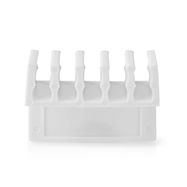 Cable Management | Cable Clip | Click and Go | 2 pcs | Number of slots: 5 Slots | Maximum cable thickness: 7.1 mm | Polypropylene | White