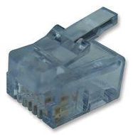 RJ11 CONN, PLUG, 6P4C, 1PORT, CAT5, PK10