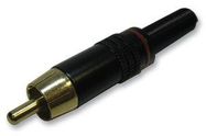 RCA CONNECTOR, PLUG, 1POS, 9.6MM