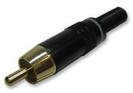 RCA CONNECTOR, PLUG, 1POS, 9.6MM