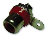 PHONO SOCKET, RED/NICKEL